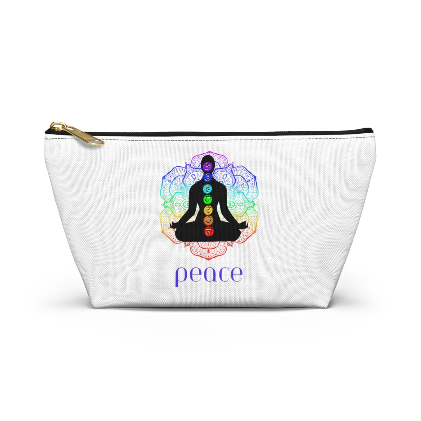 Accessory Pouch w T-bottom - Lotus Flower Chakra Figure