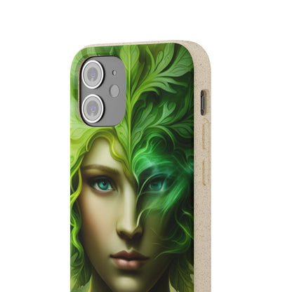 Biodegradable Phone Cases - Green Woman - Spring - Rebirth