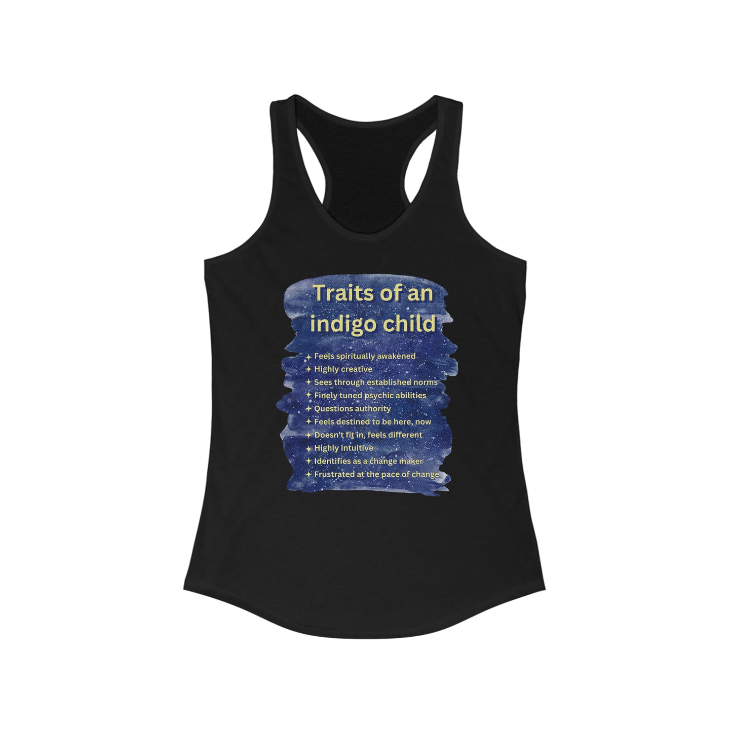 Women's Ideal Racerback Tank - Traits of an Indigo Child