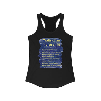 Women's Ideal Racerback Tank - Traits of an Indigo Child
