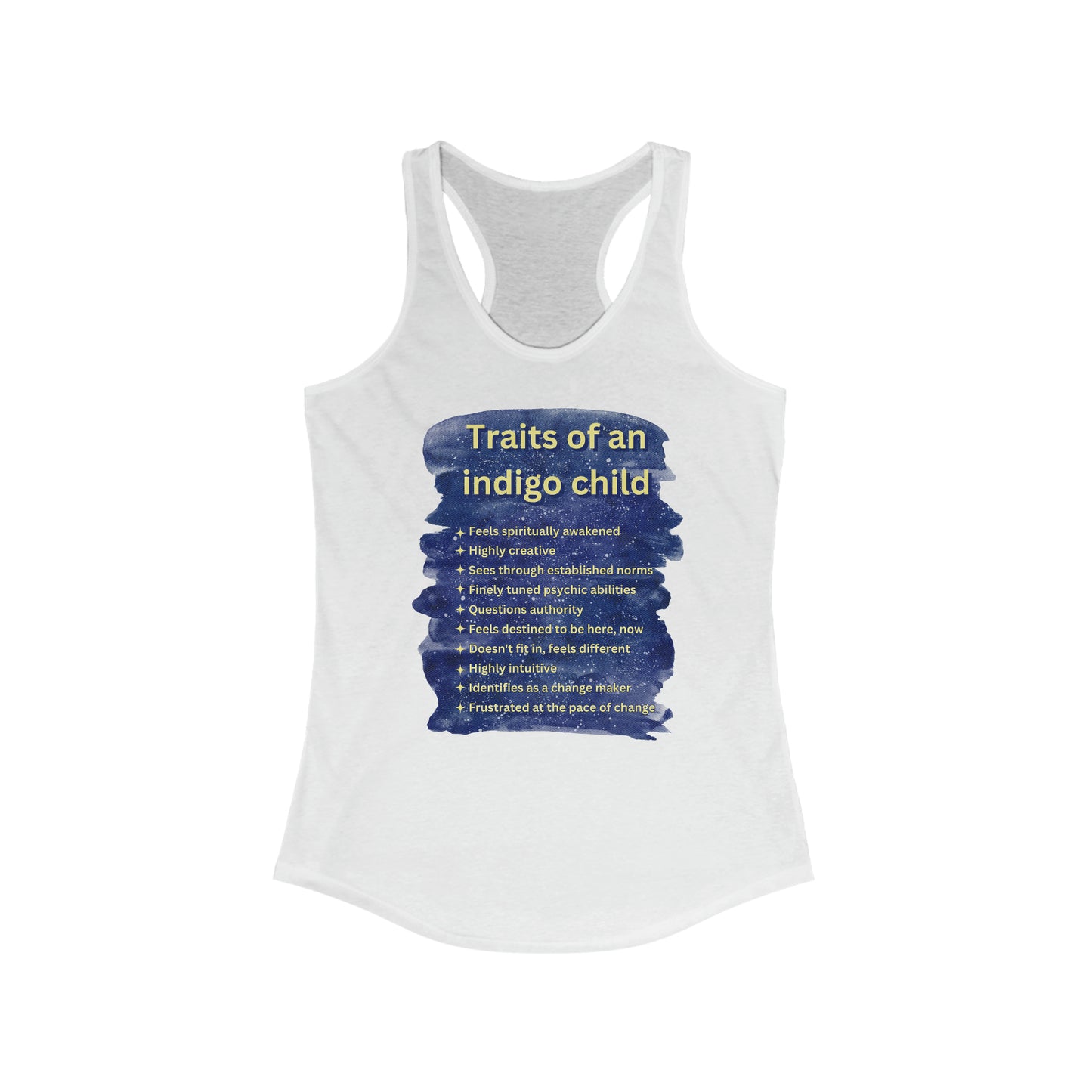 Women's Ideal Racerback Tank - Traits of an Indigo Child