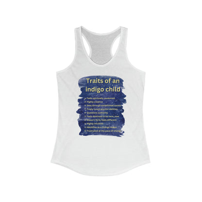 Women's Ideal Racerback Tank - Traits of an Indigo Child