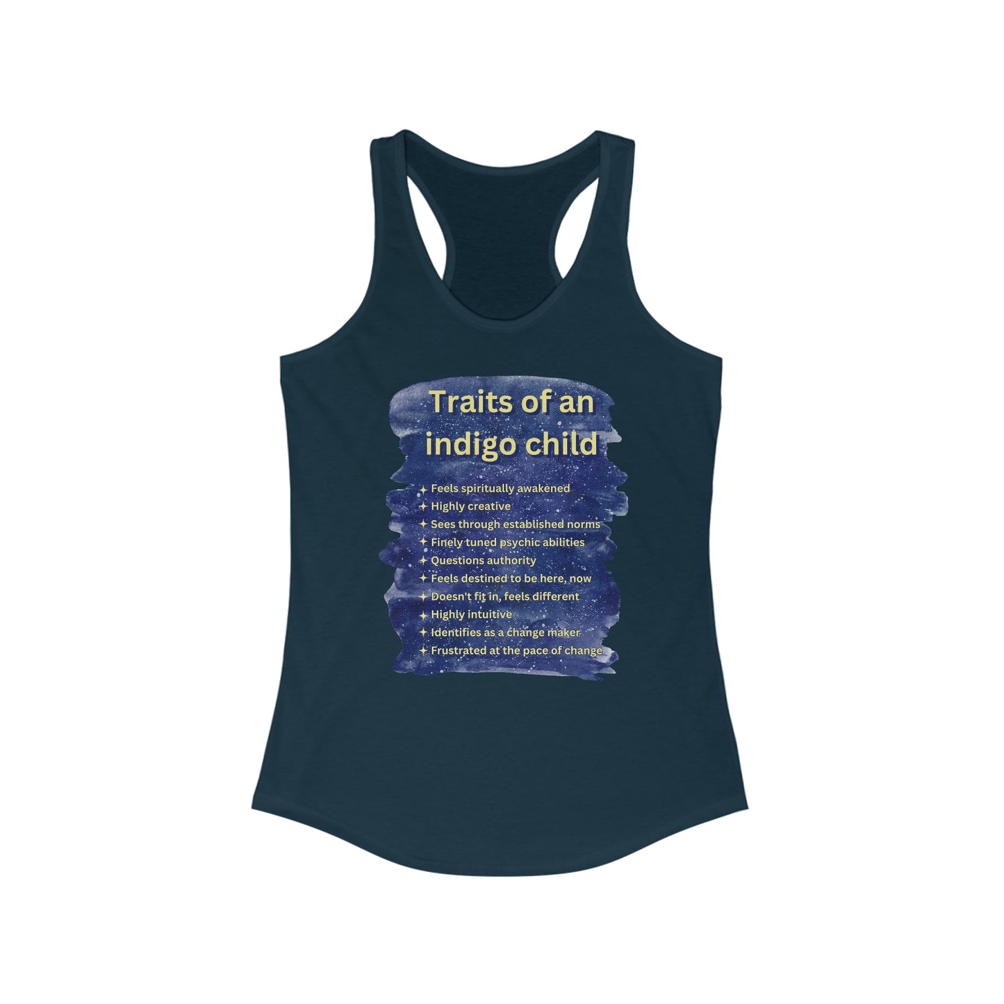 Women's Ideal Racerback Tank - Traits of an Indigo Child