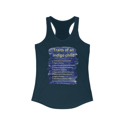 Women's Ideal Racerback Tank - Traits of an Indigo Child