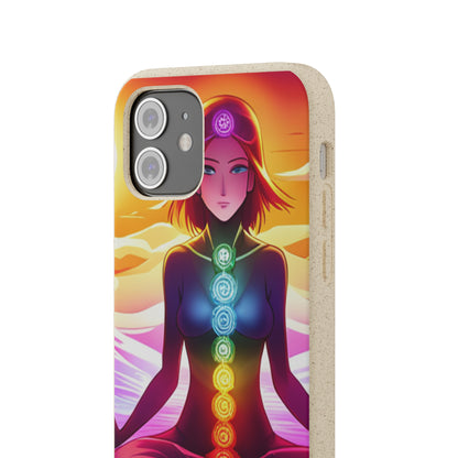 Biodegradable Phone Cases - Anime meditating woman