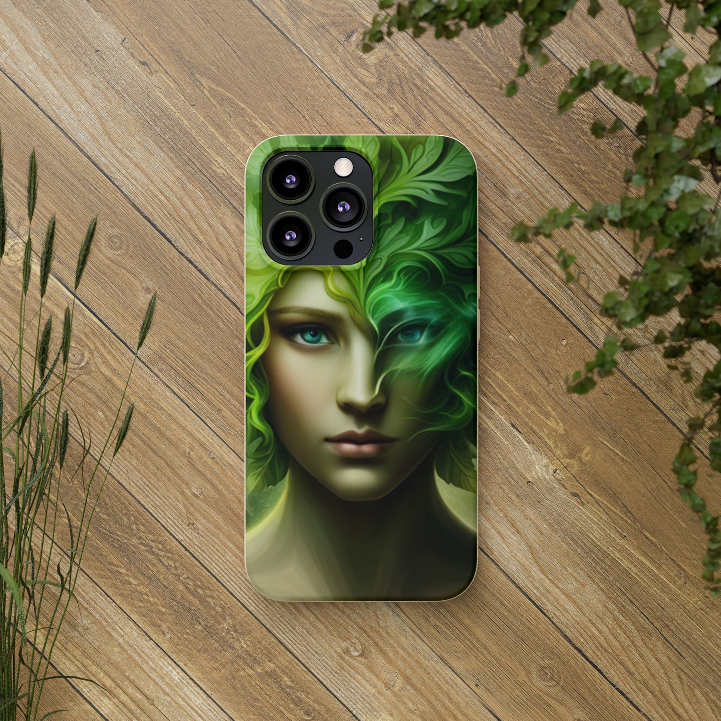 Biodegradable Phone Cases - Green Woman - Spring - Rebirth