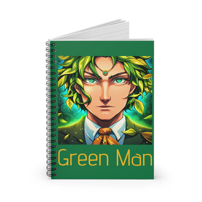 Spiral Notebook - Ruled Line - Green Man anime