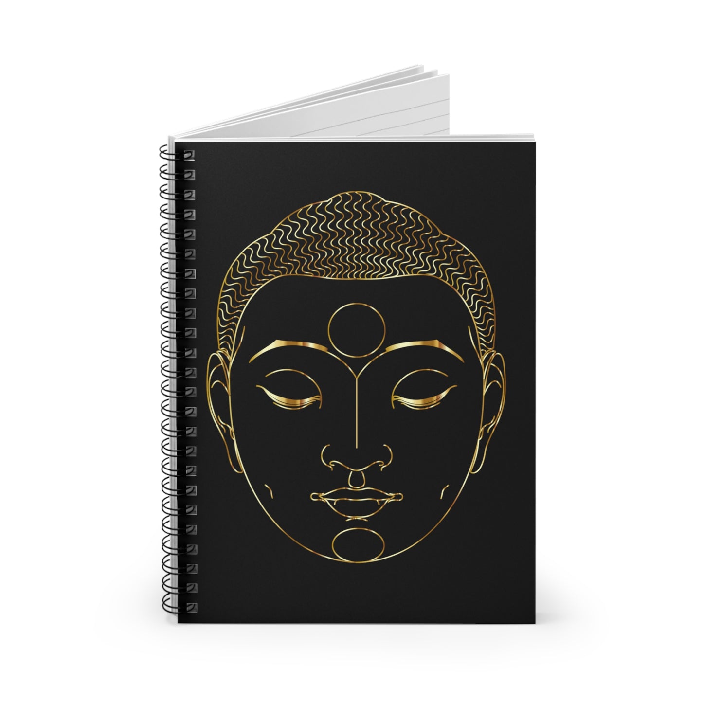 Spiral Notebook - Ruled Line - Golden Buddha