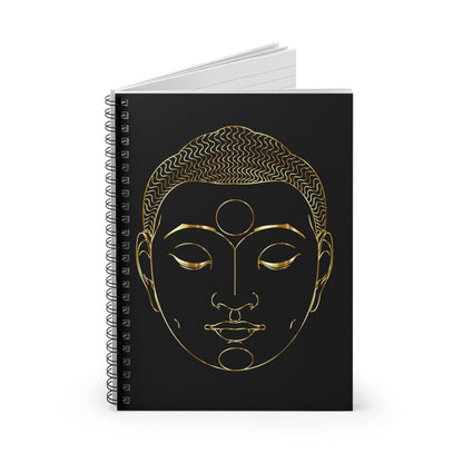 Spiral Notebook - Ruled Line - Golden Buddha