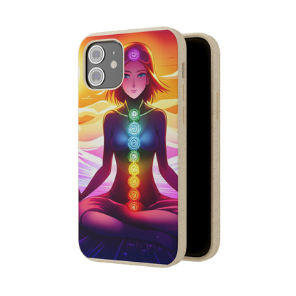 Biodegradable Phone Cases - Anime meditating woman