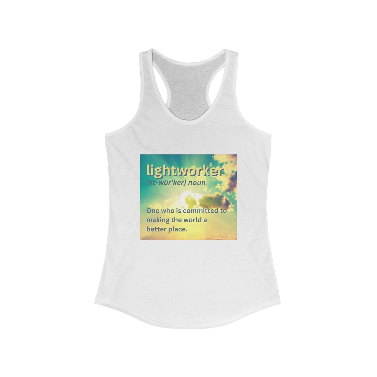 Women's Racerback Tank - Lightworker Sky Light