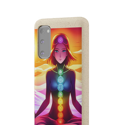 Biodegradable Phone Cases - Anime meditating woman