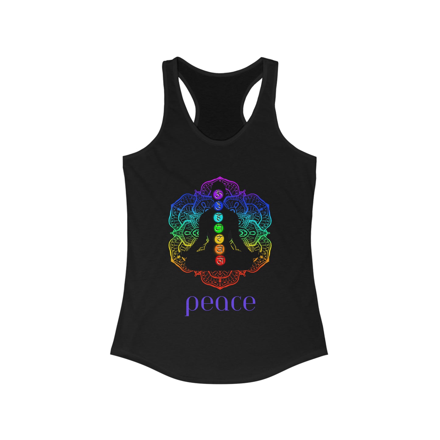 Women's Ideal Racerback Tank - Lotus Chakra - Peace