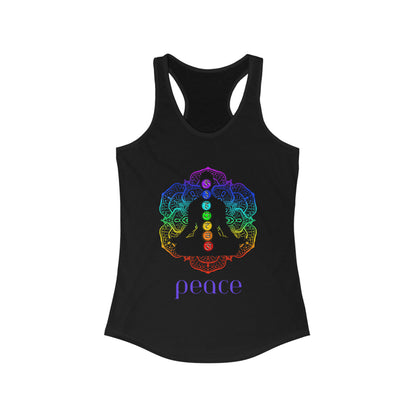Women's Ideal Racerback Tank - Lotus Chakra - Peace