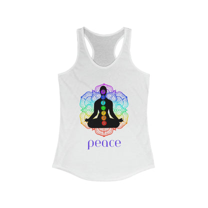 Women's Ideal Racerback Tank - Lotus Chakra - Peace