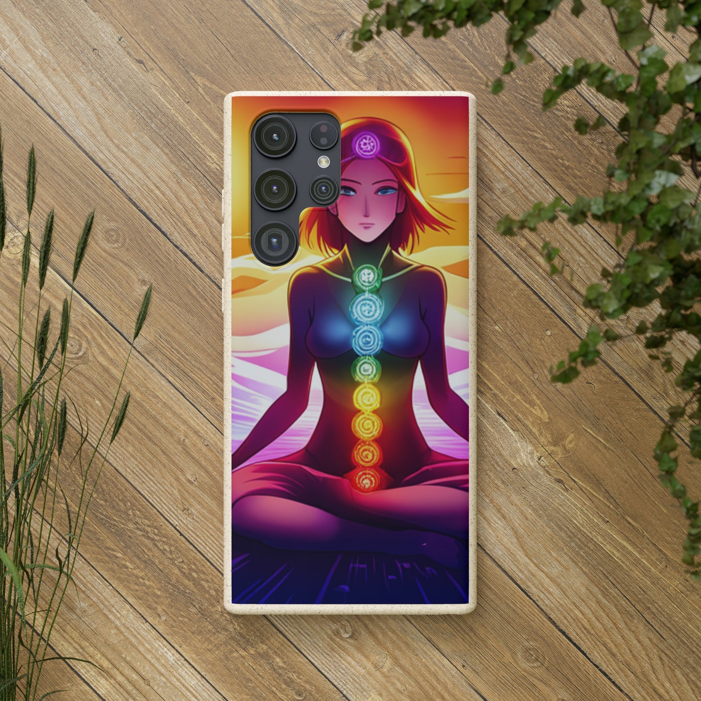 Biodegradable Phone Cases - Anime meditating woman