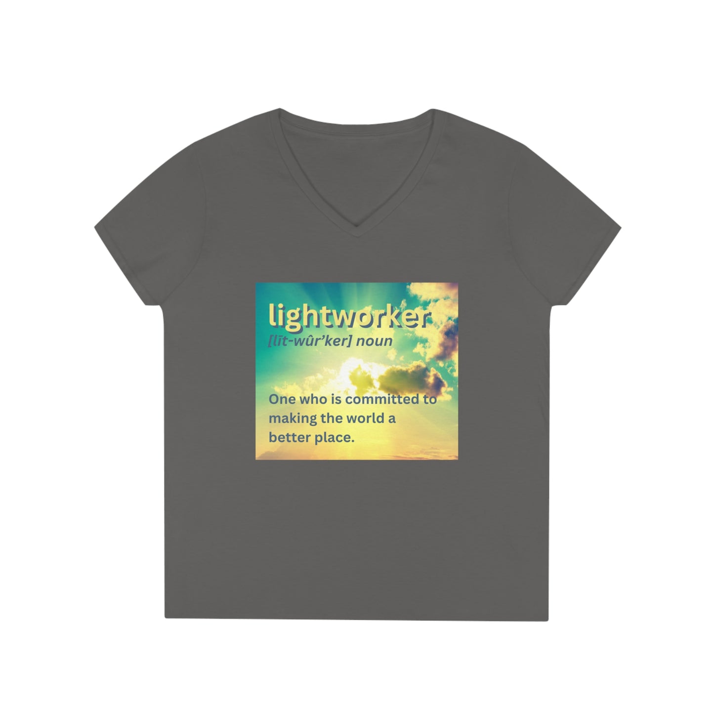 Ladies' V-Neck T-Shirt Slim Fit - Lightworker Definition