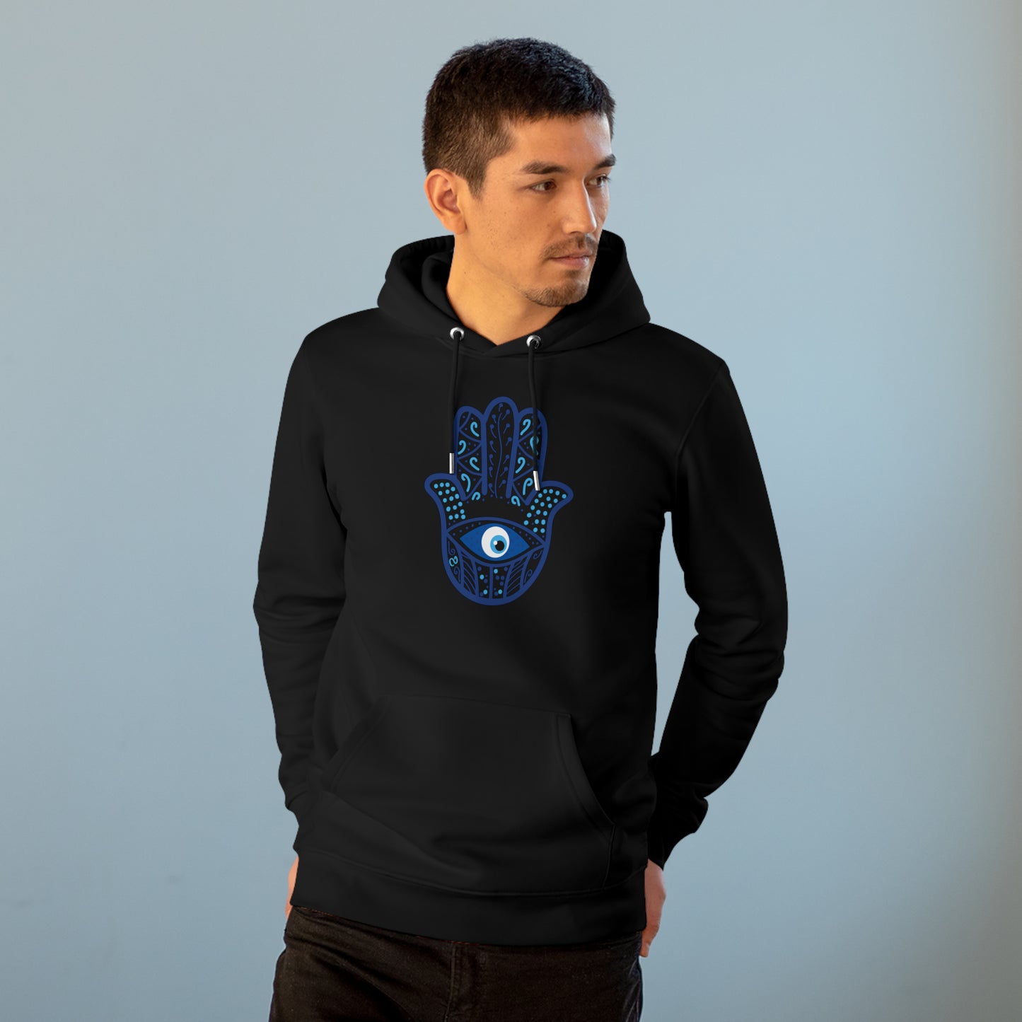 Eco-friendly Unisex Cruiser Hoodie - Hamsa hand of hope