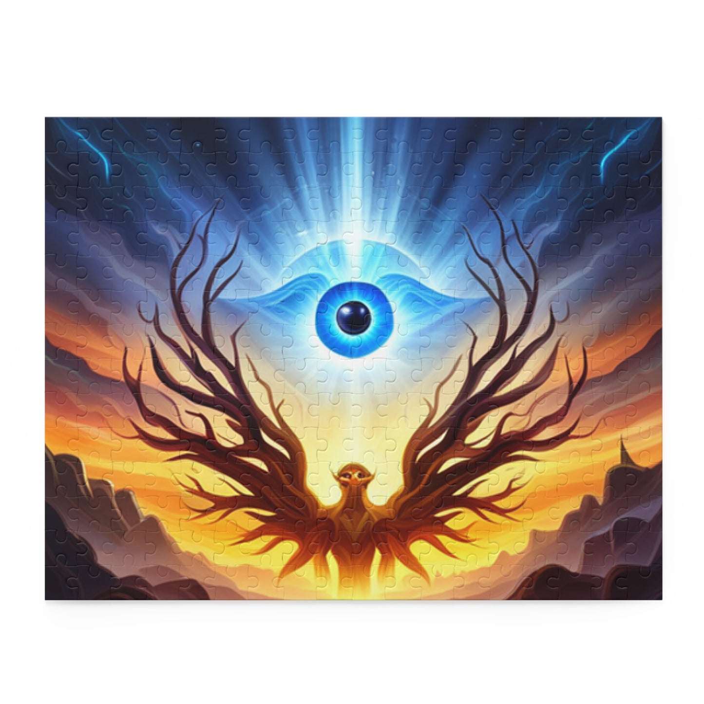 Puzzle (120, 252, 500-Piece) - Mystic Eye with Winged Beast