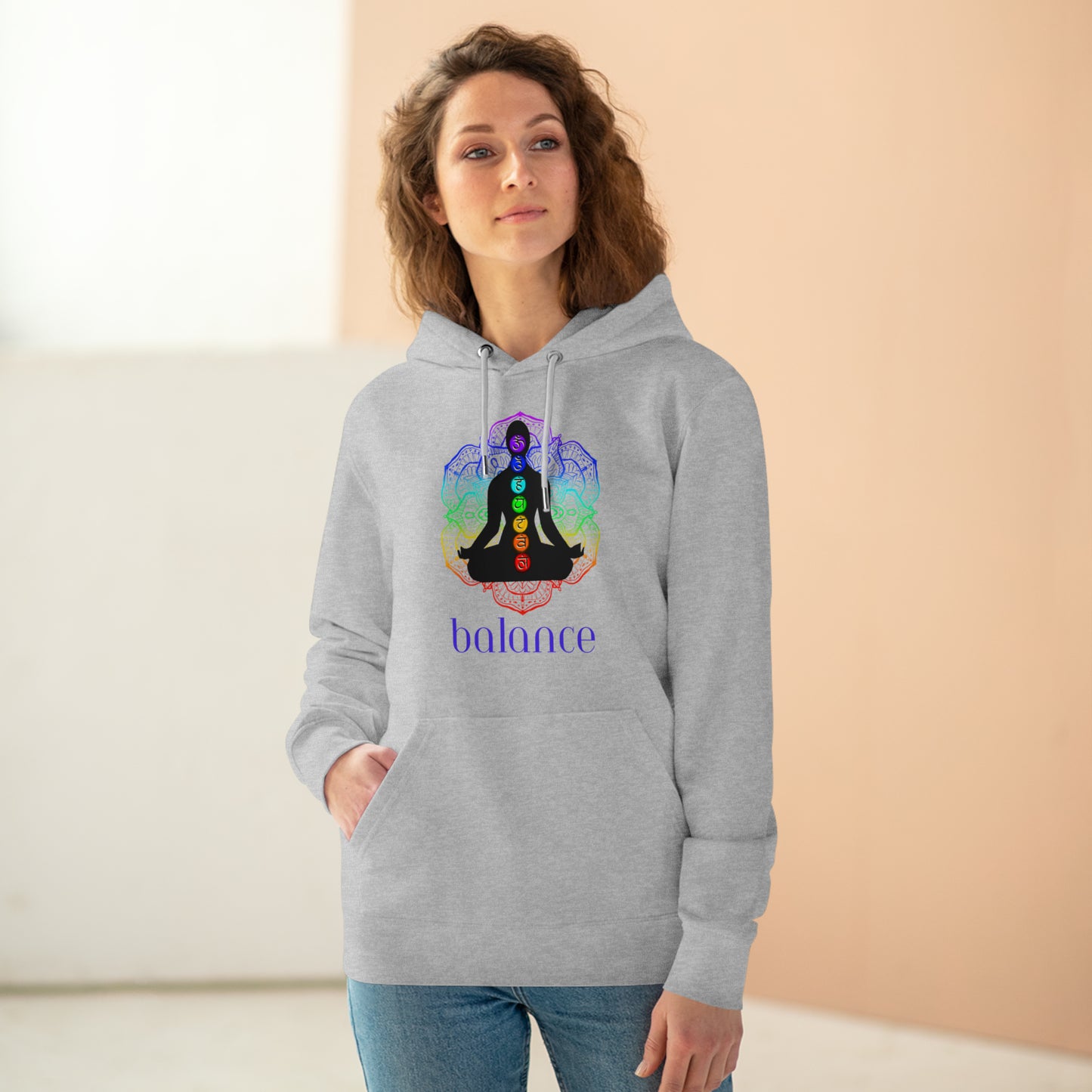 Eco-friendly Unisex Cruiser Hoodie - chakra lotus - balance