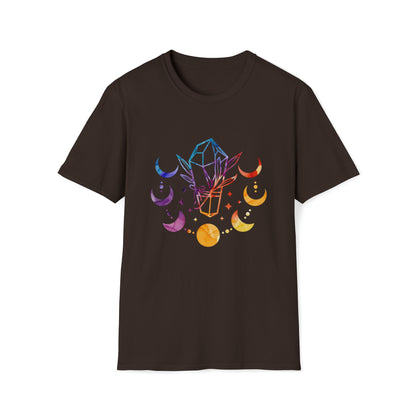 T-Shirt - Moon Phases with Crystals