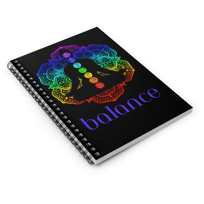 Spiral Notebook - Ruled Line - Chakra Lotus - Balance