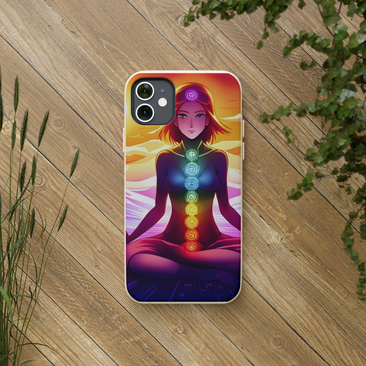 Biodegradable Phone Cases - Anime meditating woman