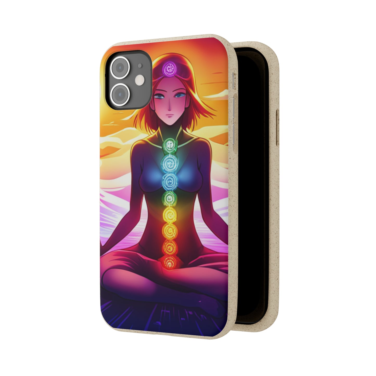 Biodegradable Phone Cases - Anime meditating woman
