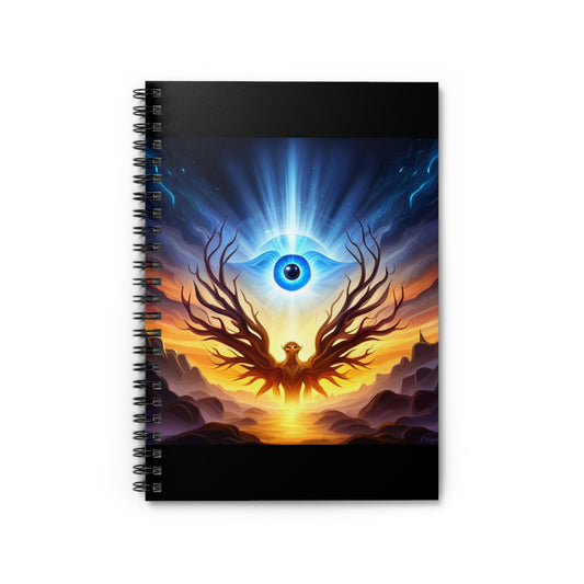 Spiral Notebook - Ruled Line - Mystic eye and winged beast