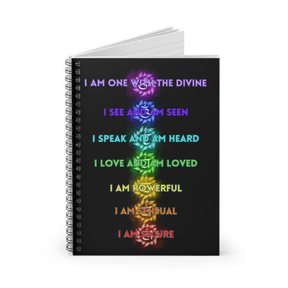 Spiral Notebook - Ruled Line - I am One with the Divine