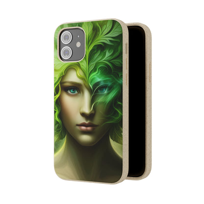 Biodegradable Phone Cases - Green Woman - Spring - Rebirth