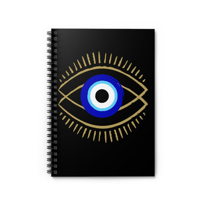 Spiral Notebook - Ruled Line - Evil Eye Protection Symbol