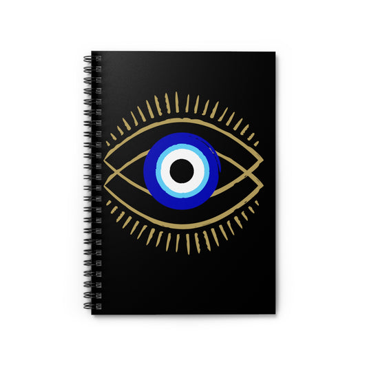 Spiral Notebook - Ruled Line - Evil Eye Protection Symbol