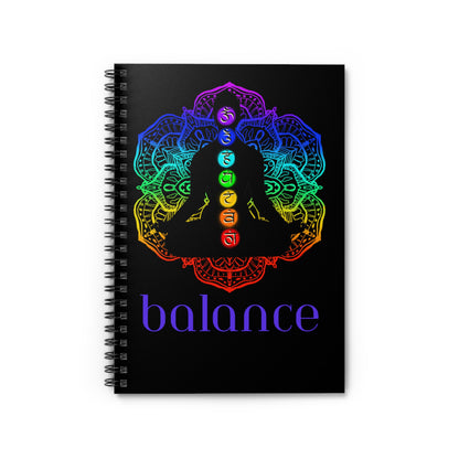 Spiral Notebook - Ruled Line - Chakra Lotus - Balance
