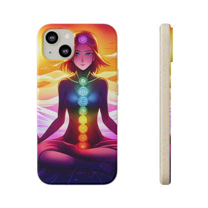 Biodegradable Phone Cases - Anime meditating woman