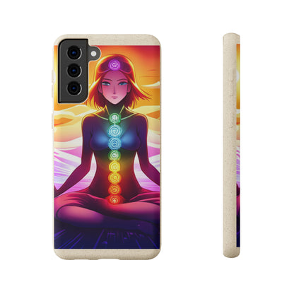 Biodegradable Phone Cases - Anime meditating woman