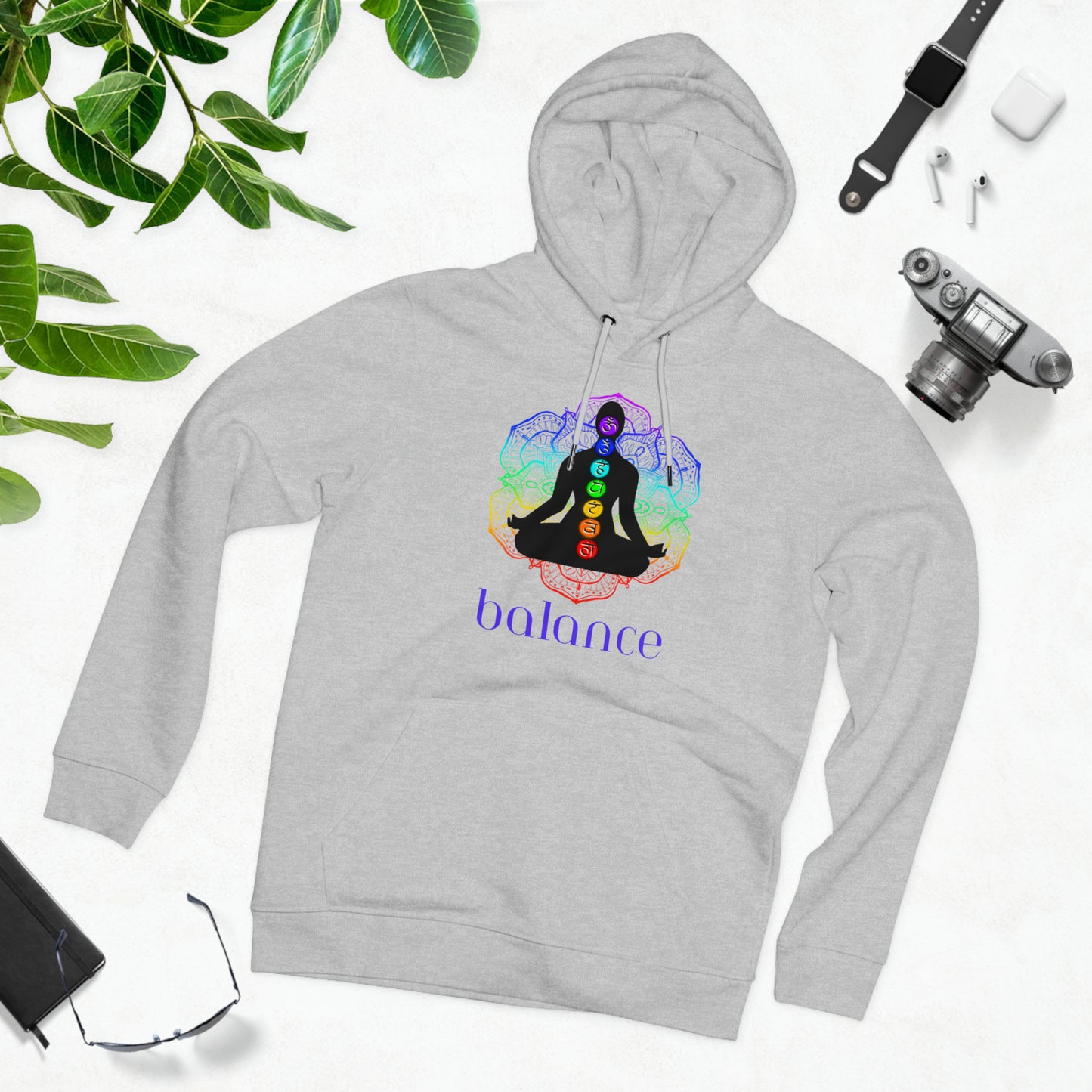 Eco-friendly Unisex Cruiser Hoodie - chakra lotus - balance
