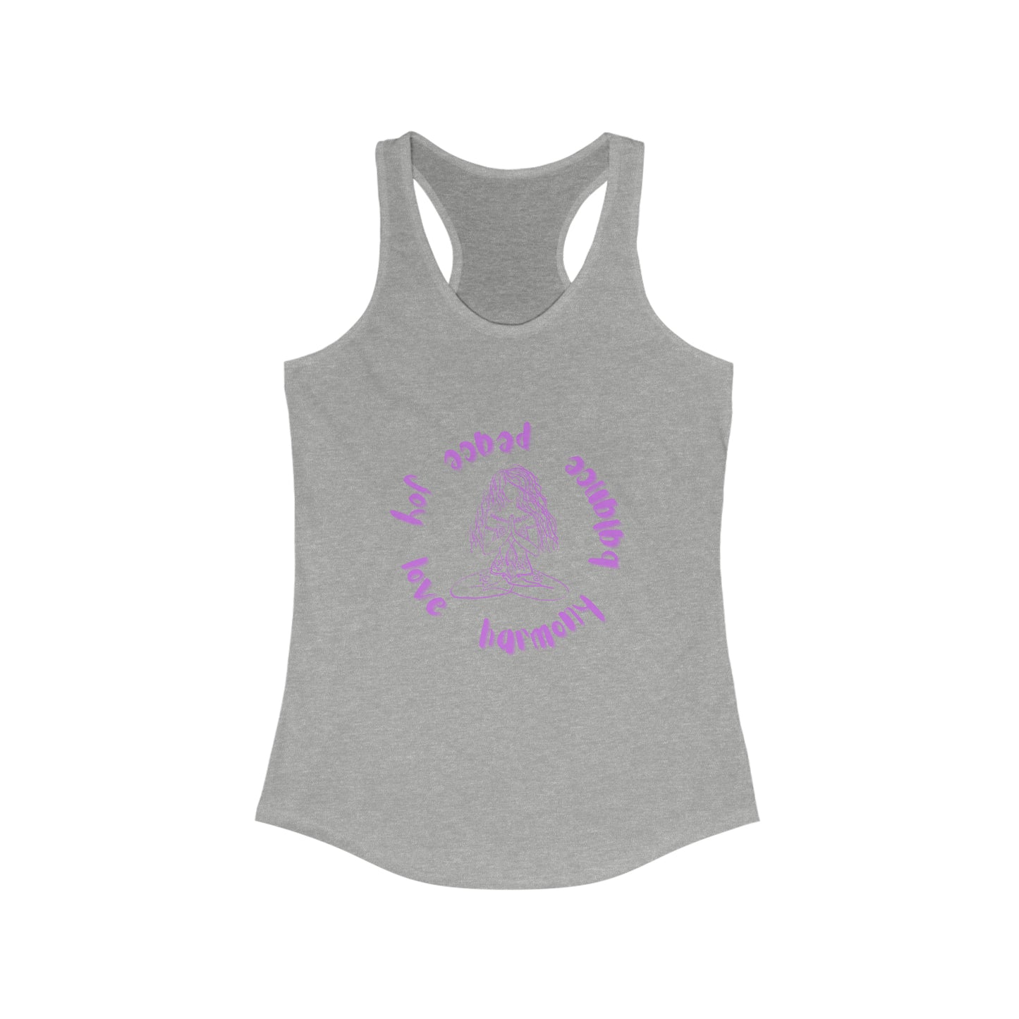 Women's Ideal Racerback Tank - Meditation Circle - Purple