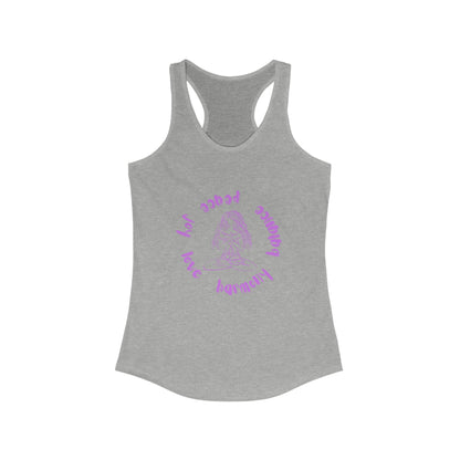 Women's Ideal Racerback Tank - Meditation Circle - Purple