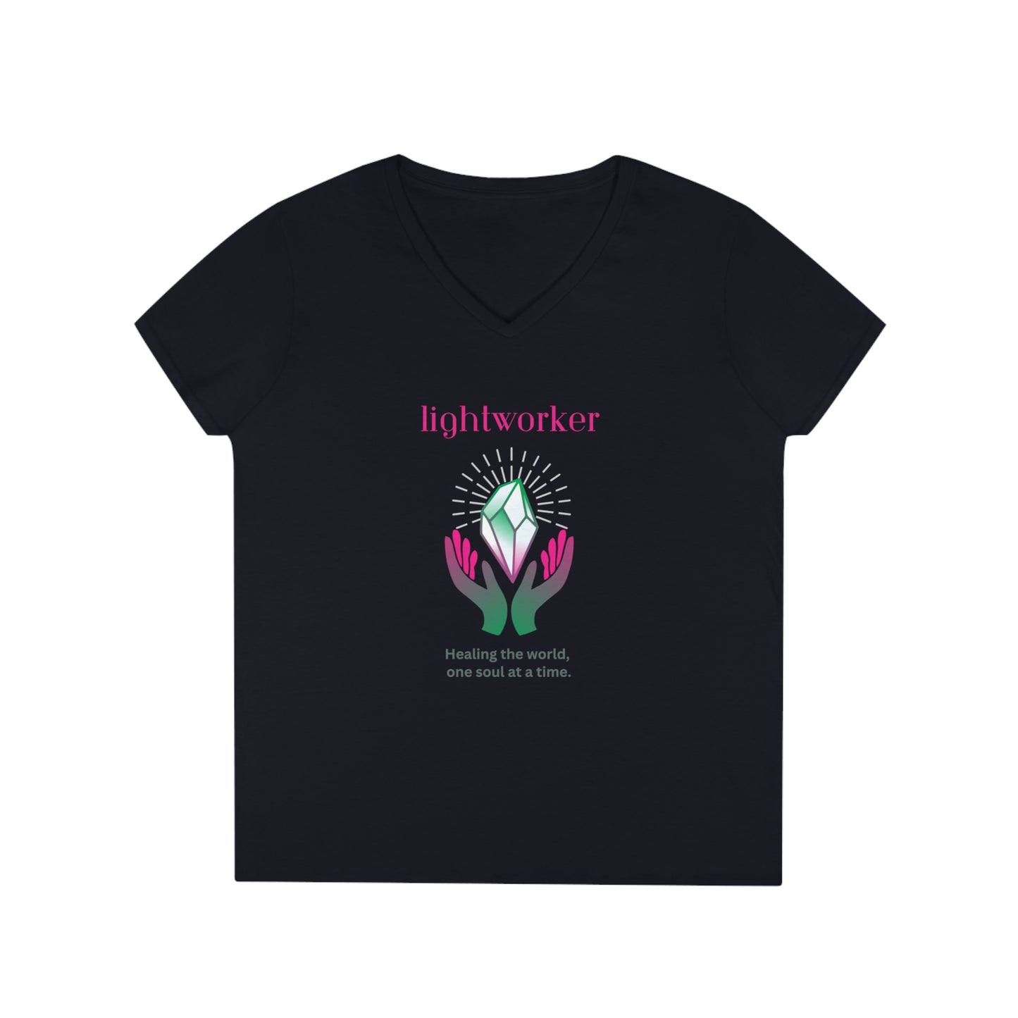 Ladies' V-Neck T-Shirt Slim Fit - Lightworker