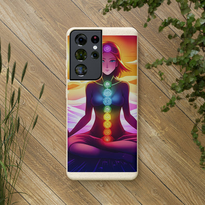 Biodegradable Phone Cases - Anime meditating woman