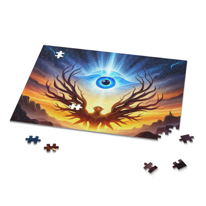 Puzzle (120, 252, 500-Piece) - Mystic Eye with Winged Beast
