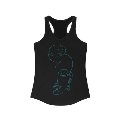 Women's Ideal Racerback Tank - Buddha abstract outline