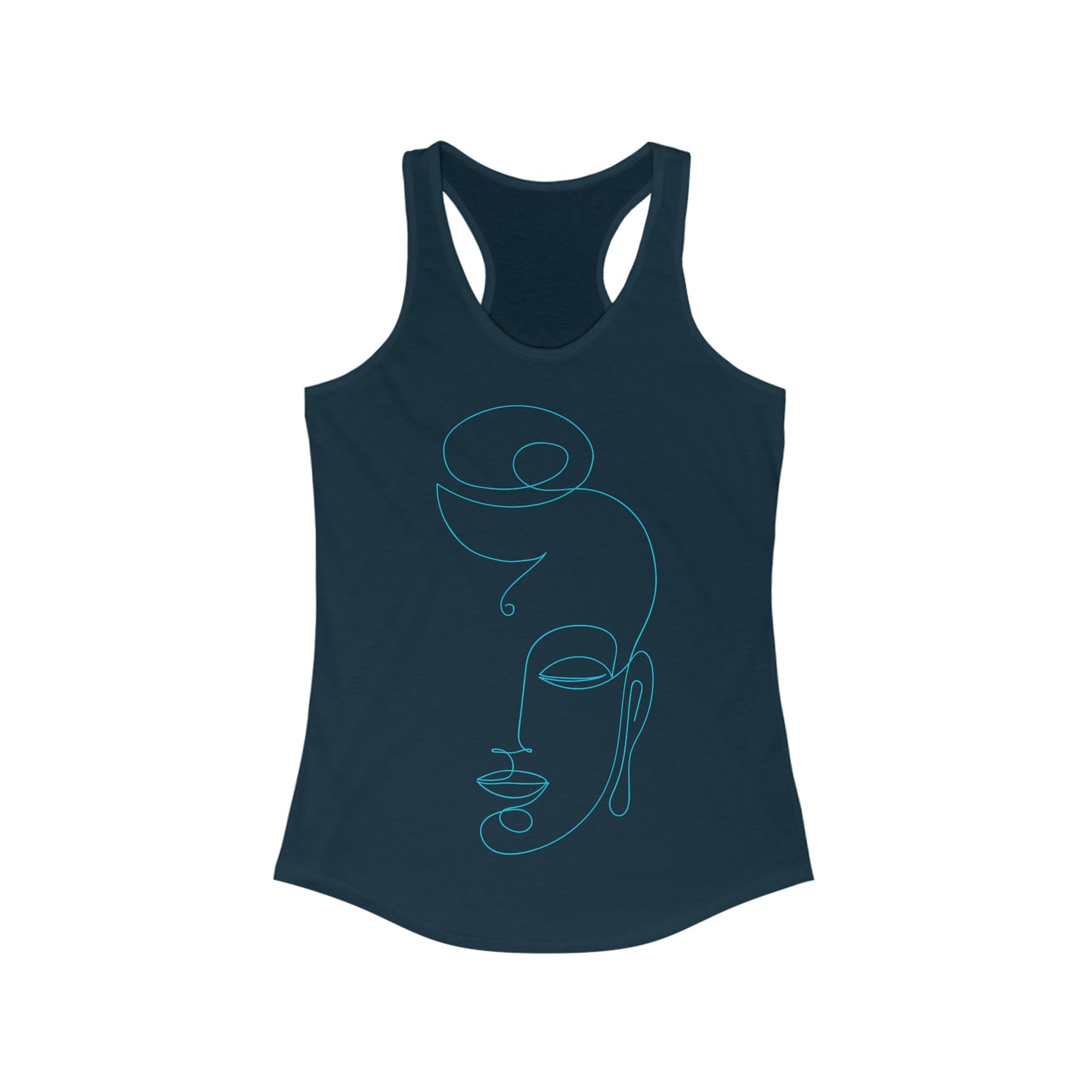 Women's Ideal Racerback Tank - Buddha abstract outline