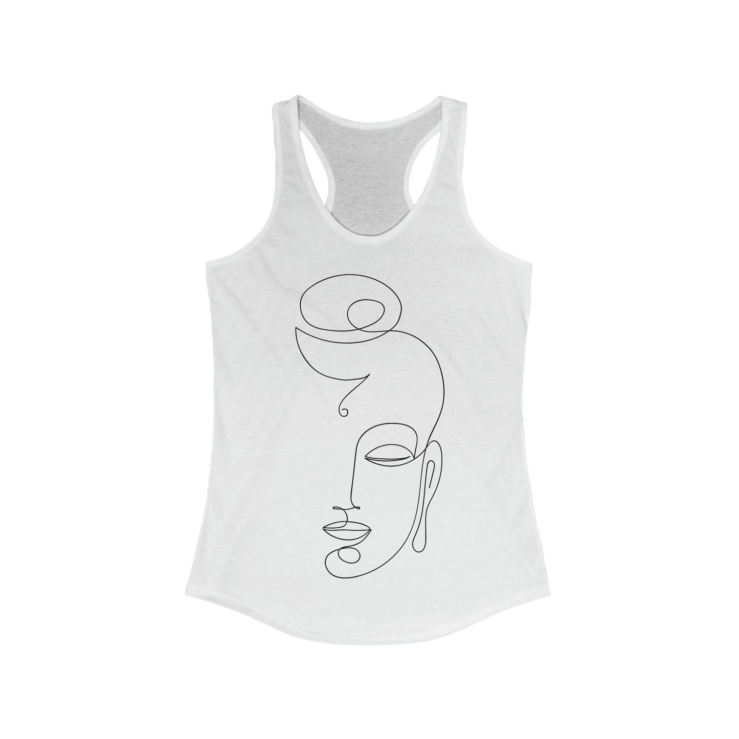 Women's Ideal Racerback Tank - Buddha abstract outline