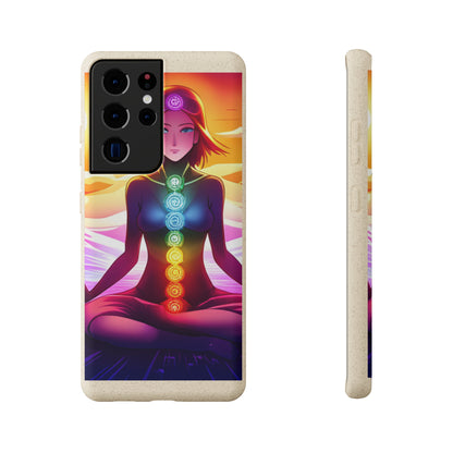 Biodegradable Phone Cases - Anime meditating woman