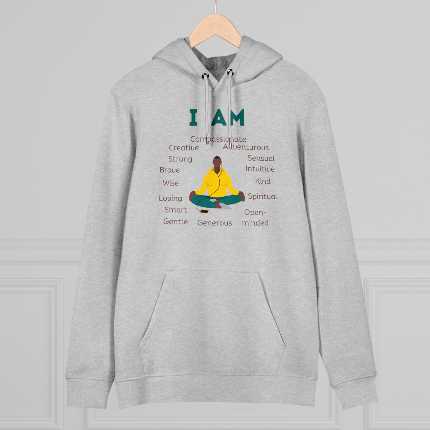 Eco-friendly Unisex Cruiser Hoodie - I am - black man