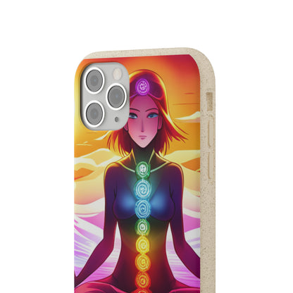 Biodegradable Phone Cases - Anime meditating woman