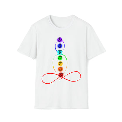 T-Shirt - Colorful Chakra on body outline