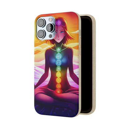 Biodegradable Phone Cases - Anime meditating woman